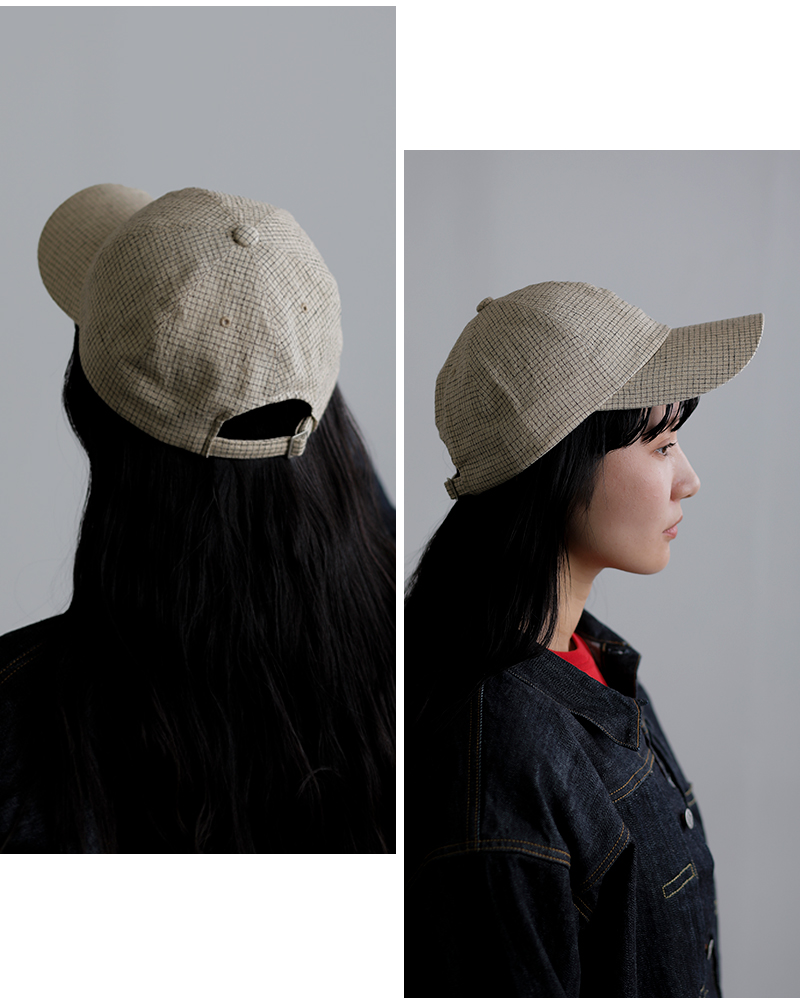 Nine Tailor(ナインテイラー)リネンコットンベースボールキャップ“HorsetailCap”n-1605