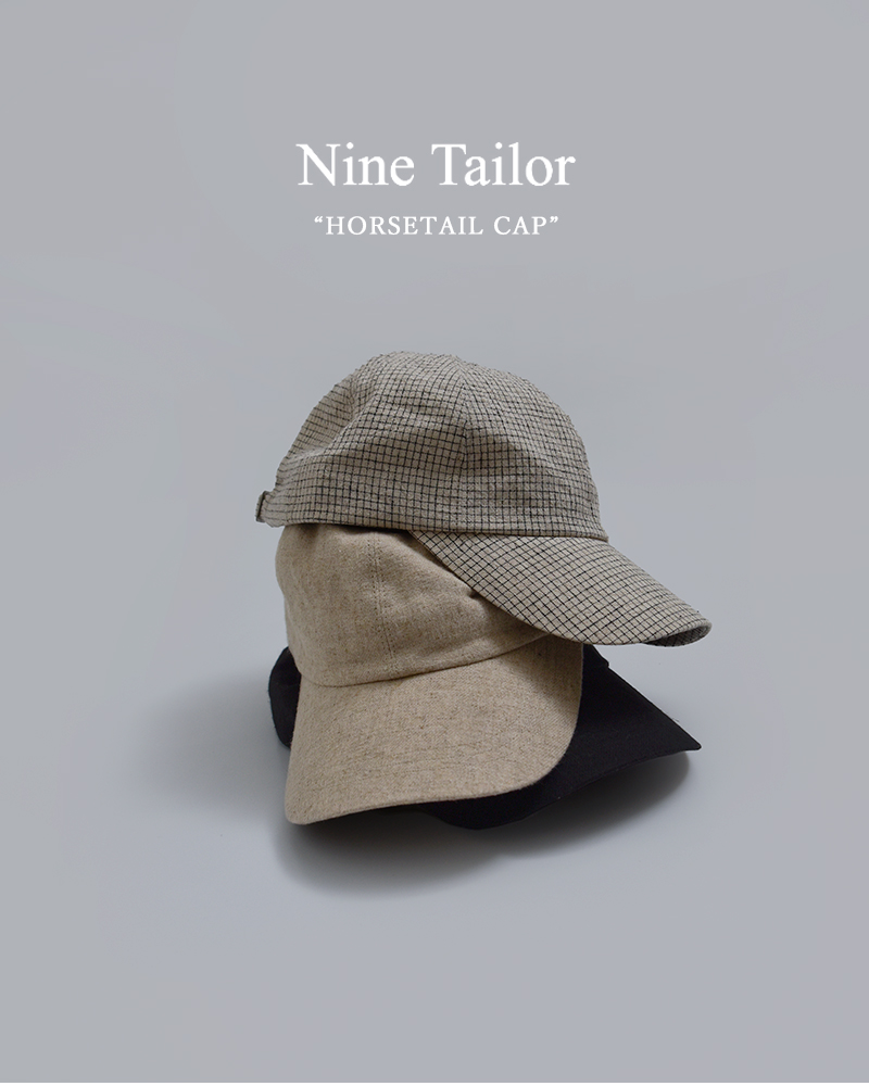 Nine Tailor(ナインテイラー)リネンコットンベースボールキャップ“HorsetailCap”n-1605