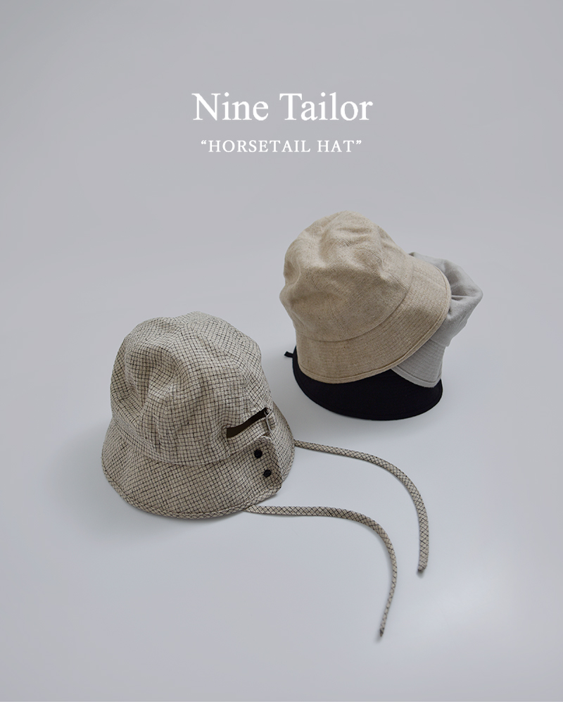 Nine Tailor(ナインテイラー)リネンコットンハット“HorsetailHat”n-1606-same1