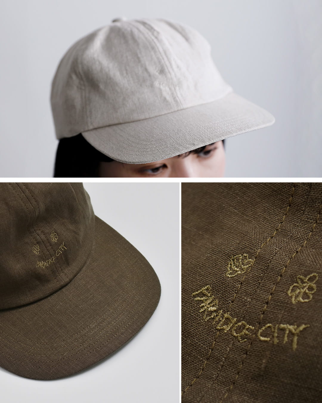 Nine Tailorリネン スマイリーキャップ Catnip Cap n-1619