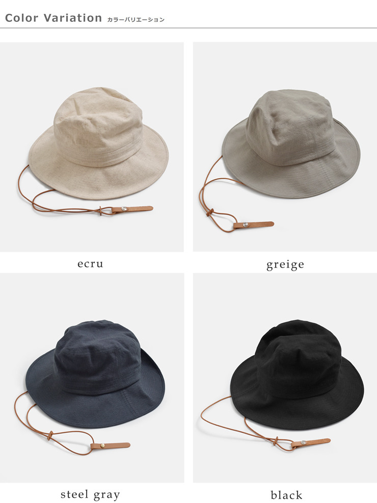 Nine Tailor(ナインテイラー)コットンリネン ハット “Cockspur Hat” n-1621