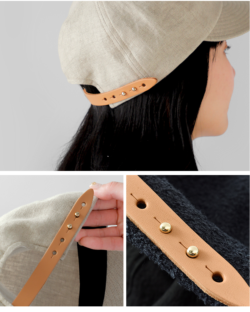 Nine Tailor(ナインテイラー)レザーベルト6パネルキャップ“LymingtonCap”n-196-same2