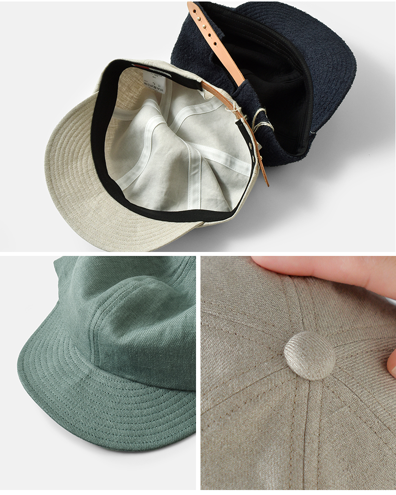 Nine Tailor(ナインテイラー)レザーベルト6パネルキャップ“LymingtonCap”n-196-same2