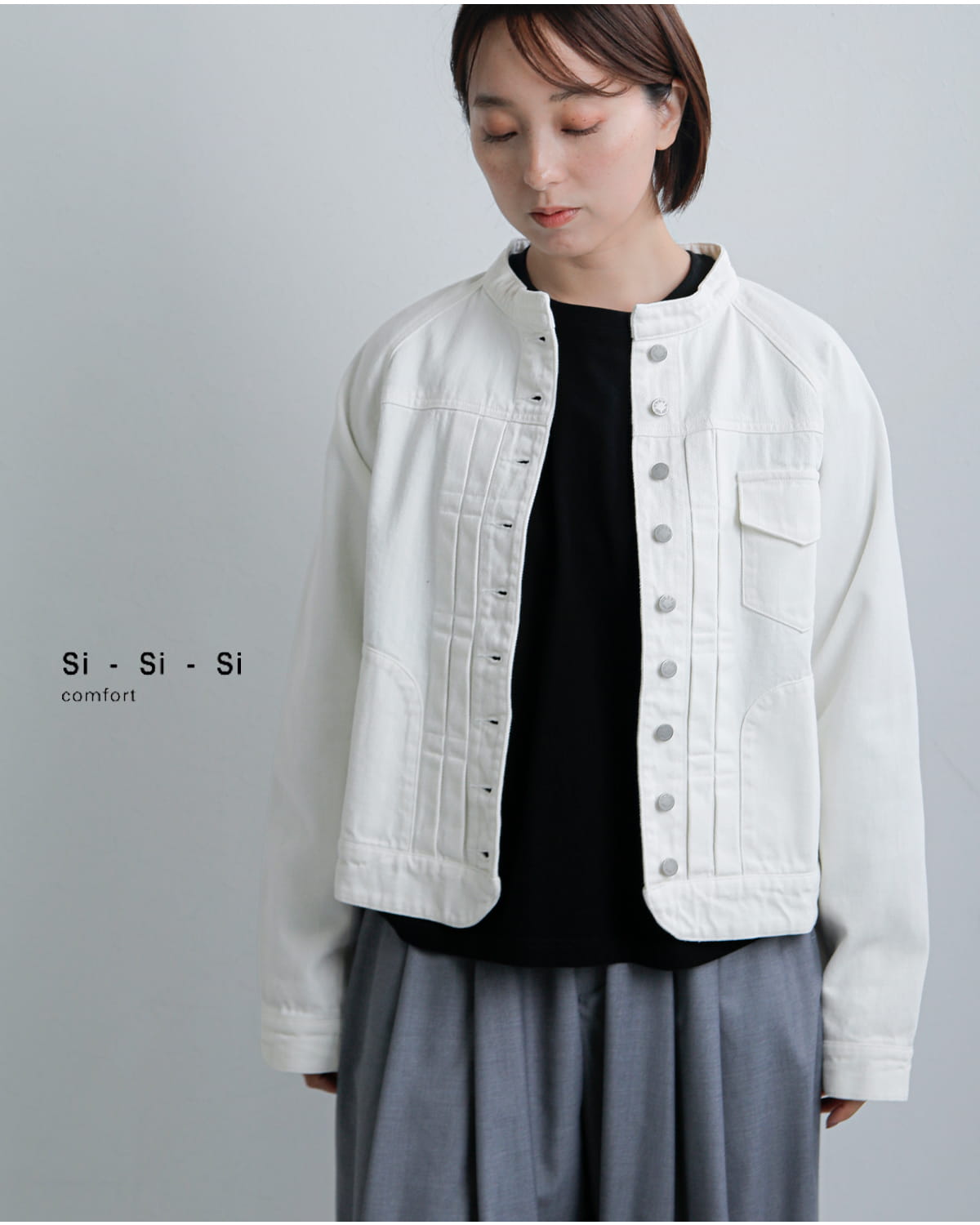 Si-Si-Si�f�j�� �o���h�J���[ �W���P�b�g BASIC DENIM JACKET n-603ow