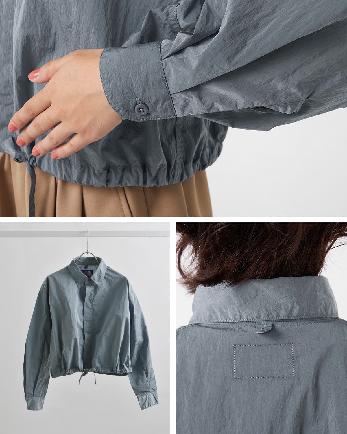 THE NORTH FACE PURPLE LABELナイロンタフタ フィールド クロップド シャツジャケット Nylon Taffeta Field Cropped Shirt Jacket n26sa036