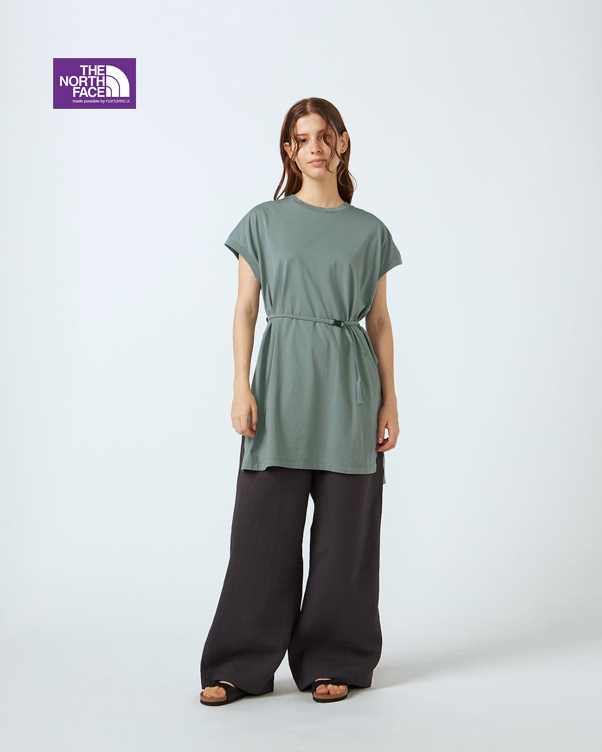 THE NORTH FACE PURPLE LABELオーガニックコットン フィールド ベルテッド ワンピース Garment Dyed Field Belted Dress n26sf070