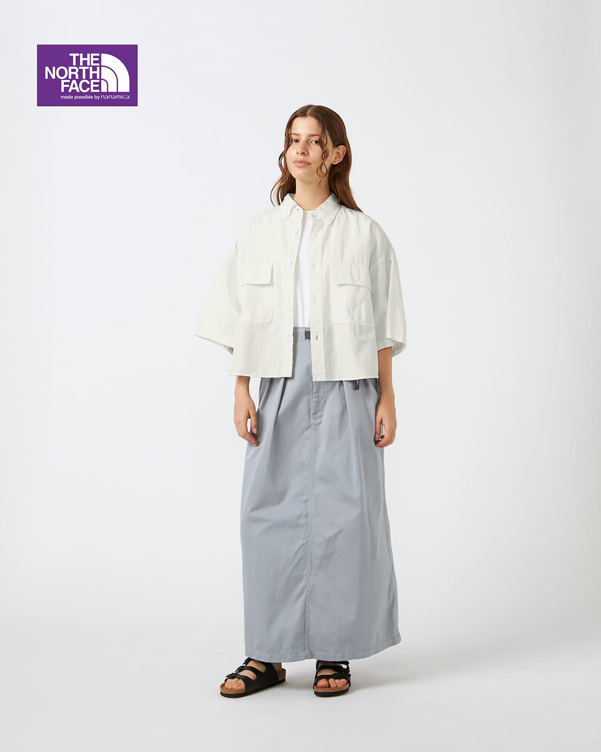 THE NORTH FACE PURPLE LABELボタンダウン フィールド 半袖クロップド シャツ Button Down Field S/S Cropped Shirt n26sg067