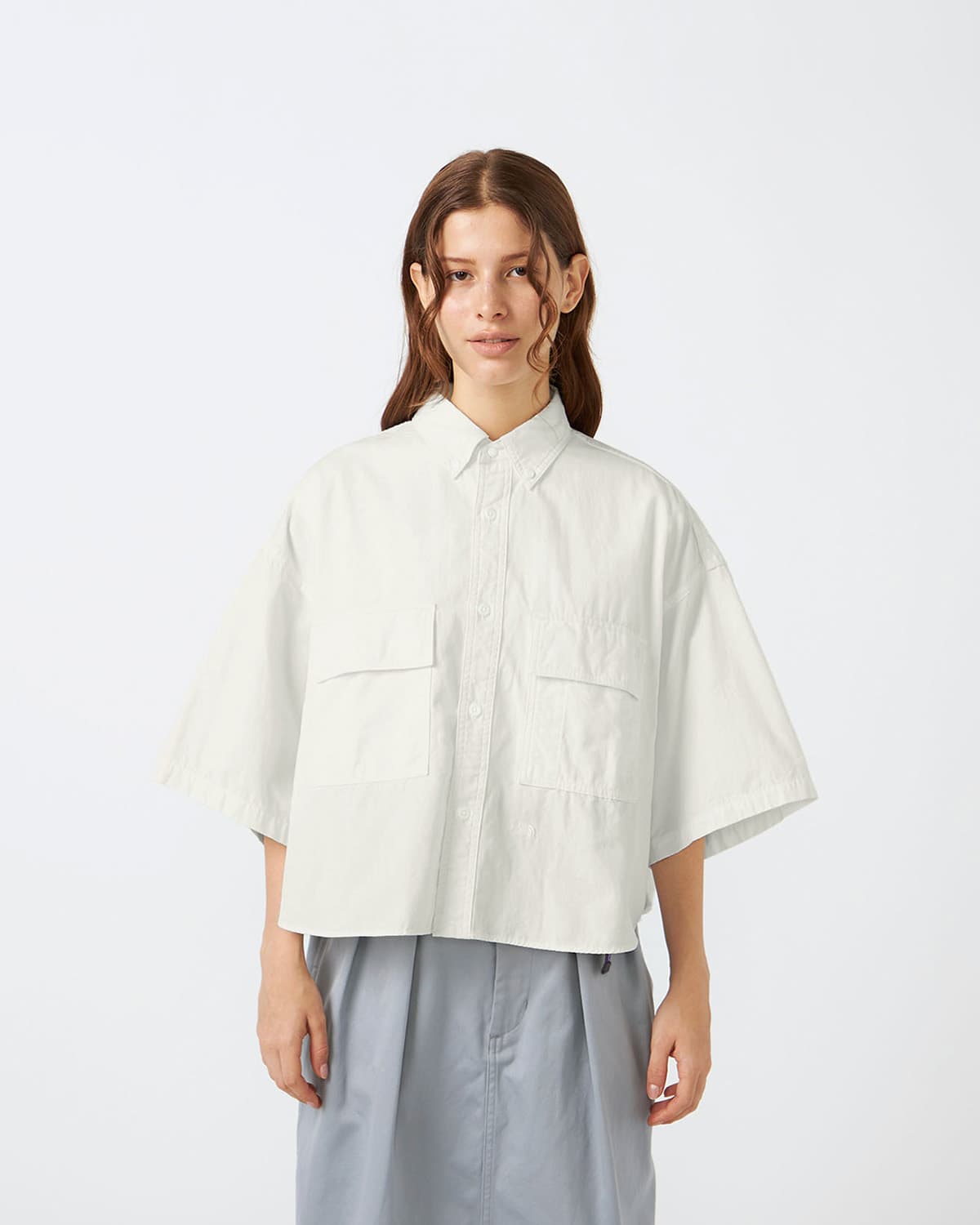 THE NORTH FACE PURPLE LABELボタンダウン フィールド 半袖クロップド シャツ Button Down Field S/S Cropped Shirt n26sg067