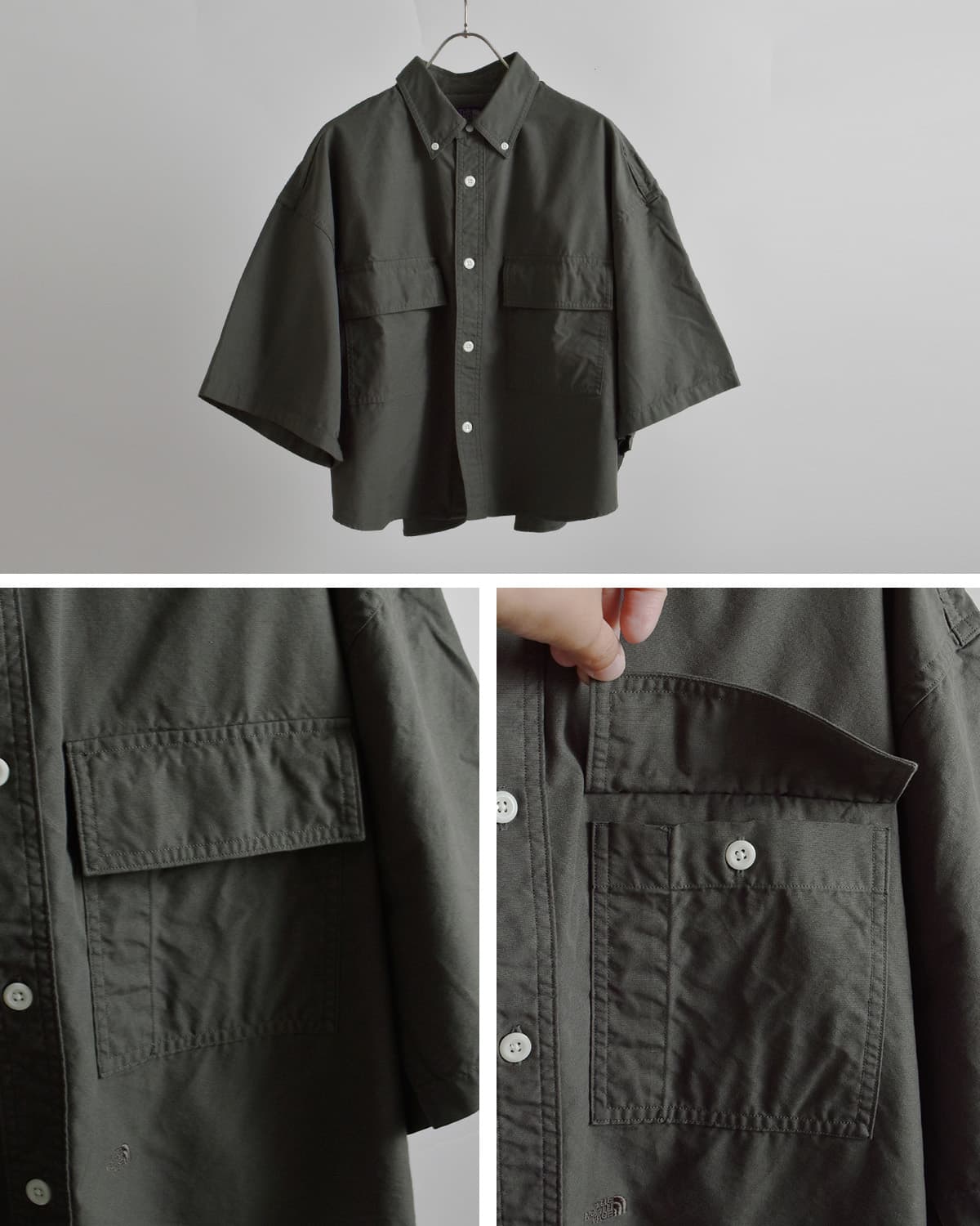 THE NORTH FACE PURPLE LABELボタンダウン フィールド 半袖クロップド シャツ Button Down Field S/S Cropped Shirt n26sg067