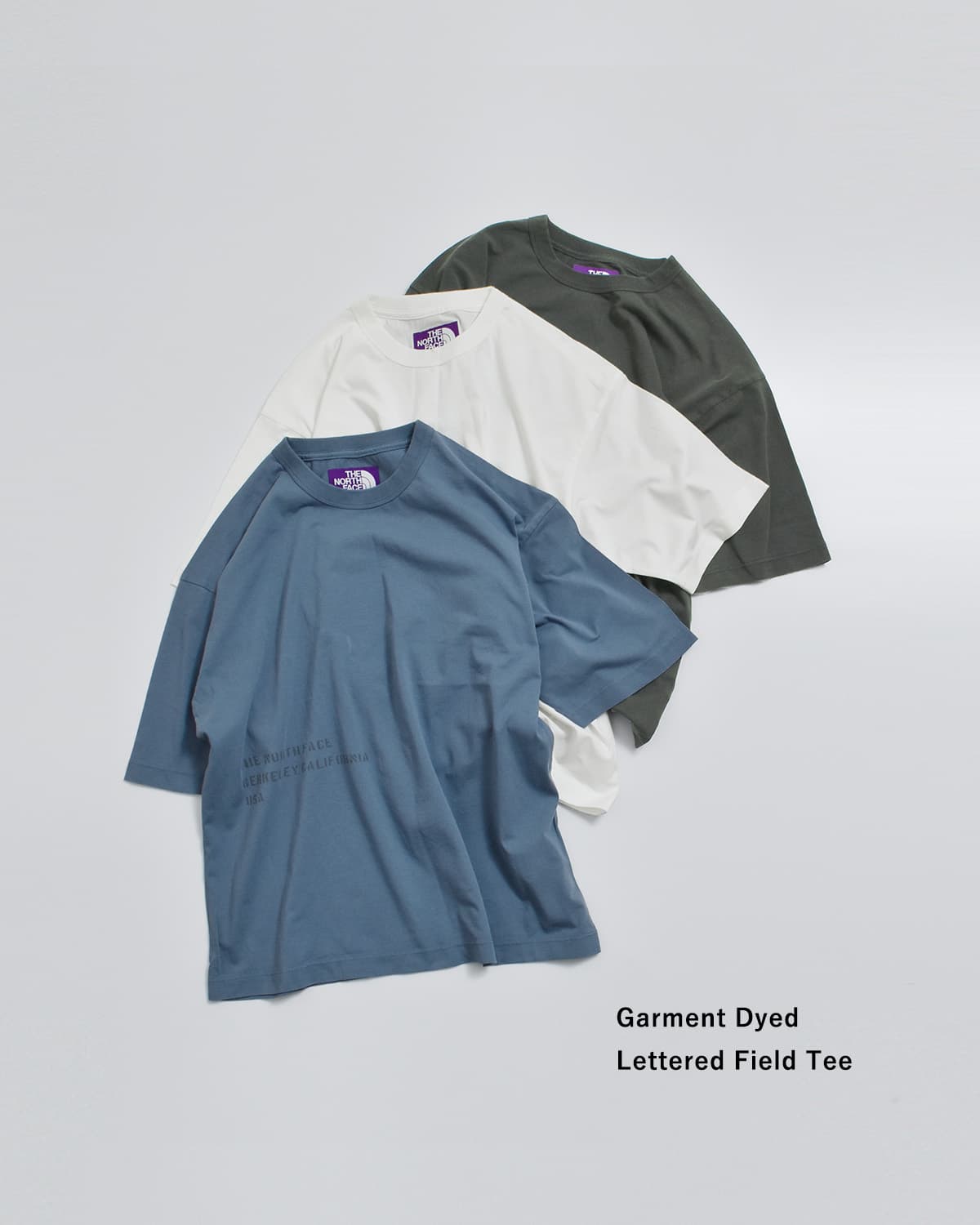 THE NORTH FACE PURPLE LABELオーガニックコットン レタード フィールド Tシャツ Garment Dyed Lettered Field Tee n26st041