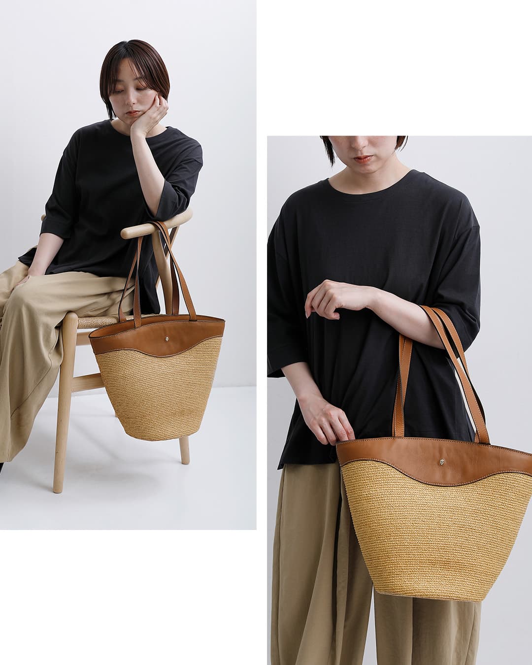 HELEN KAMINSKIラフィアブレード トートバッグ Nadee Raffia Braid Tote nadee-tote