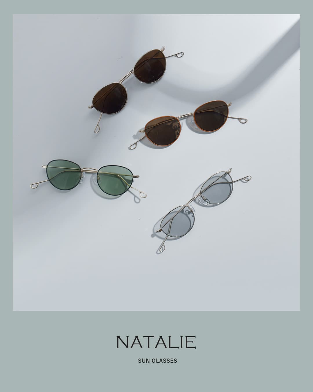 Ciqi(シキ)UVカット メタルフレームサングラス“Natalie” natalie-6000