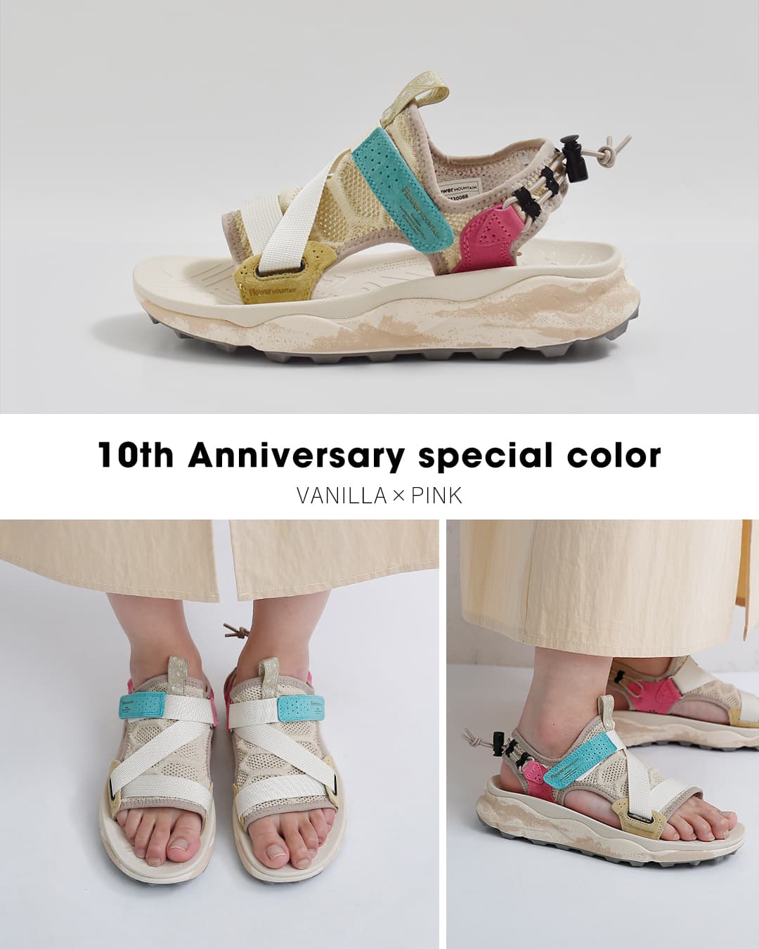 Flower MOUNTAIN(フラワーマウンテン)ハニカムメッシュ レザー アウトドア サンダル “NAZCA” nazca