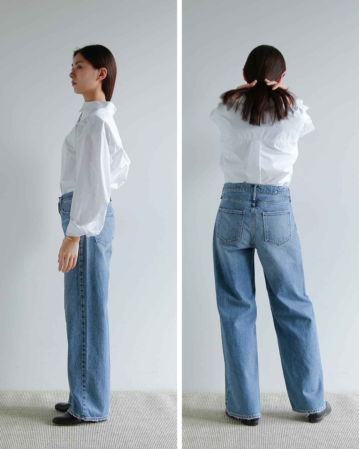 upper hights(アッパーハイツ)ミドルライズワイドストレートデニムパンツ  “THE NIECE MID-RISE” niece-midrise