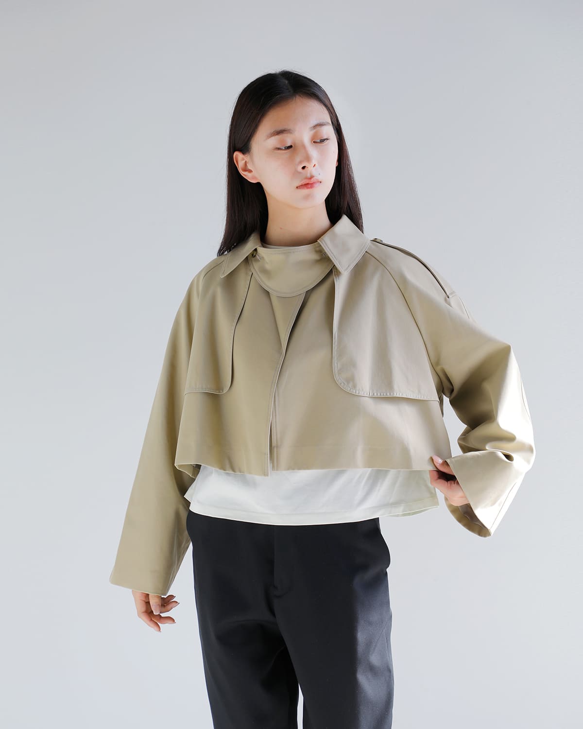 Nicolas Jenson(ニコラジェンソン)ハイツイストコットンショートジャケット “HIGH TWIST COTTON SHORT JACKET” nj10-21b-010