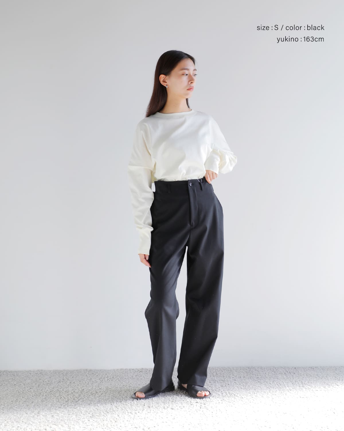 Nicolas Jenson(ニコラジェンソン)チューニングハイウエストトラウザーパンツ “Tuning High Waisted Trouser” nj30-23c-002