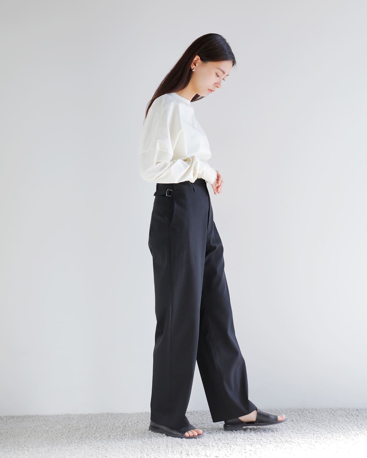 Nicolas Jenson(ニコラジェンソン)チューニングハイウエストトラウザーパンツ “Tuning High Waisted Trouser” nj30-23c-002