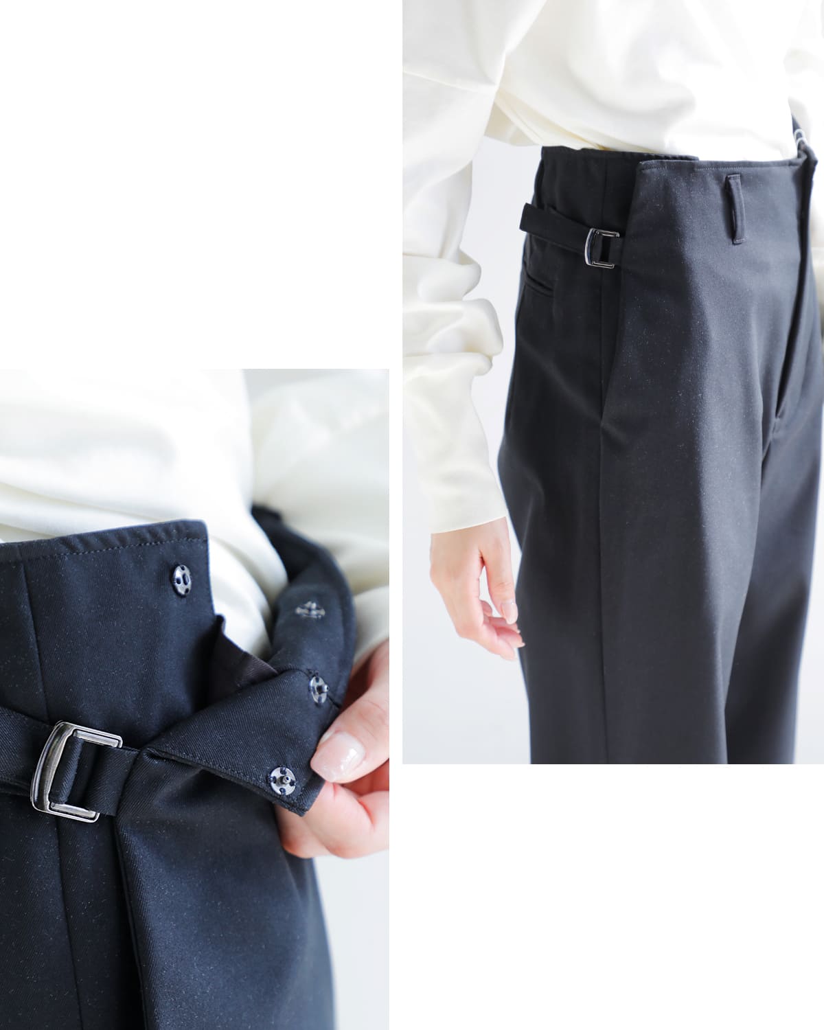 Nicolas Jenson(ニコラジェンソン)チューニングハイウエストトラウザーパンツ “Tuning High Waisted Trouser” nj30-23c-002