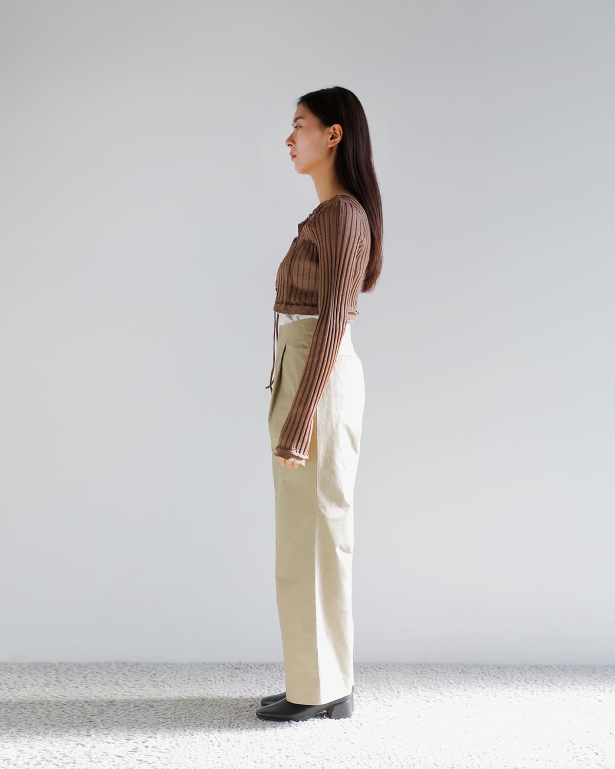 Nicolas Jenson(ニコラジェンソン)コットンチノクロストラウザーパンツ “60/3 THREE STRANDS CHINO TROUSER” nj30-25c-001