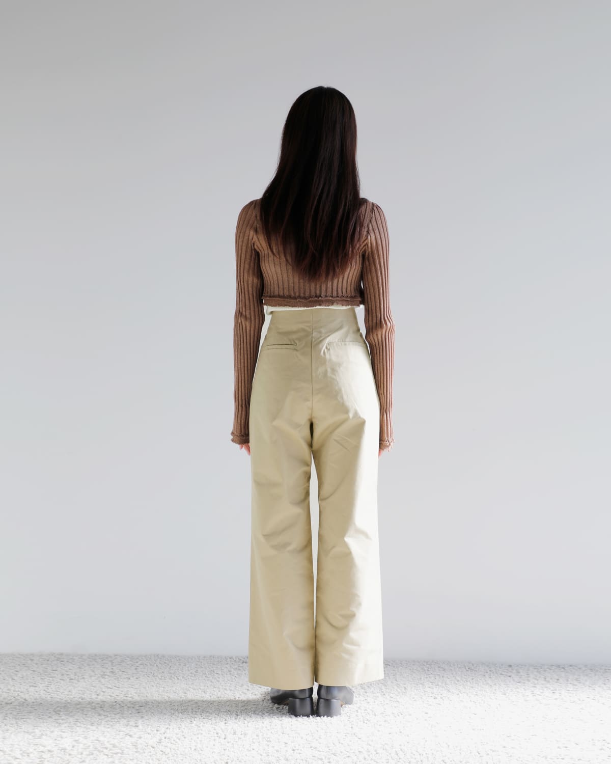 Nicolas Jenson(ニコラジェンソン)コットンチノクロストラウザーパンツ “60/3 THREE STRANDS CHINO TROUSER” nj30-25c-001