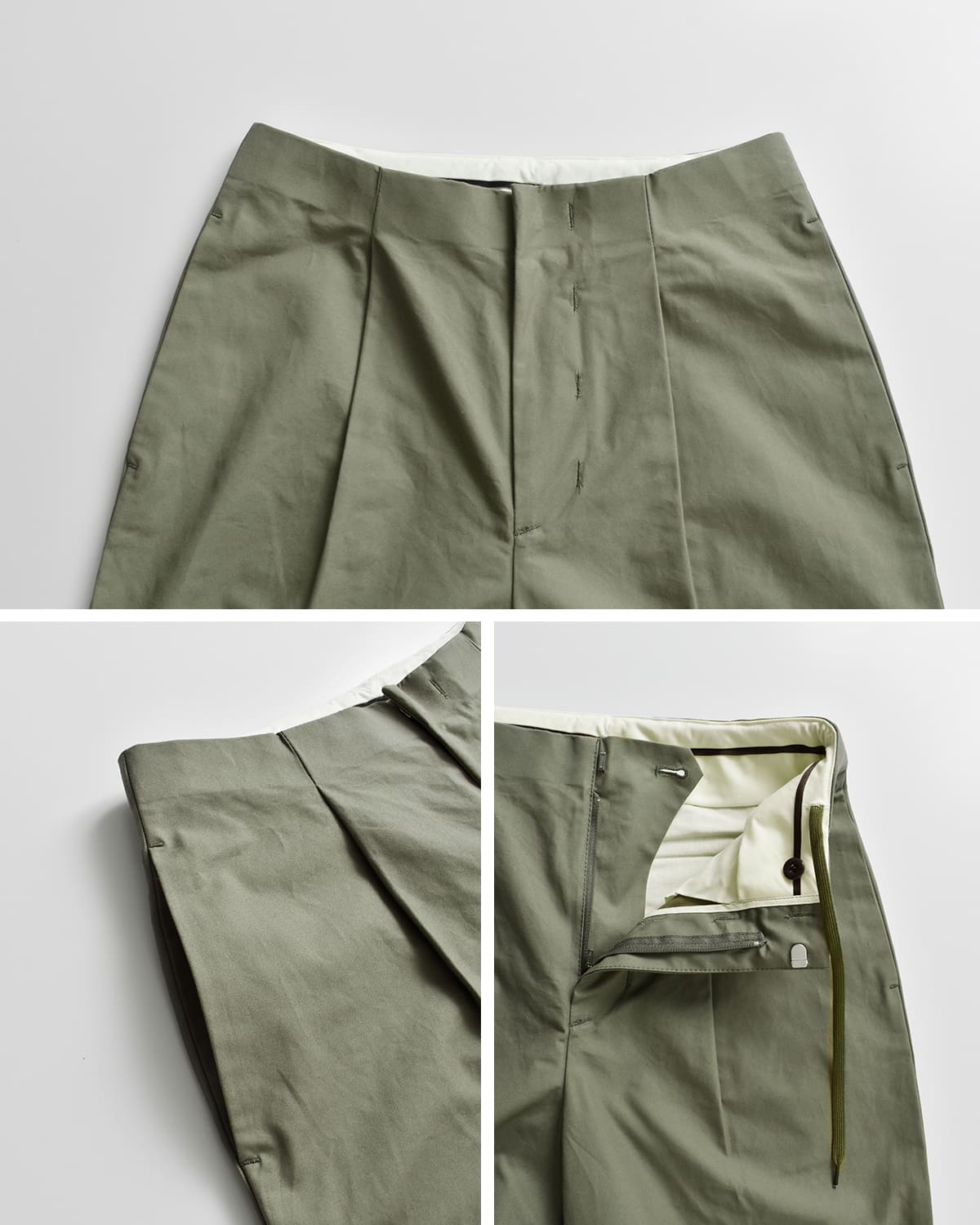 Nicolas Jenson(ニコラジェンソン)コットンチノクロストラウザーパンツ “60/3 THREE STRANDS CHINO TROUSER” nj30-25c-001