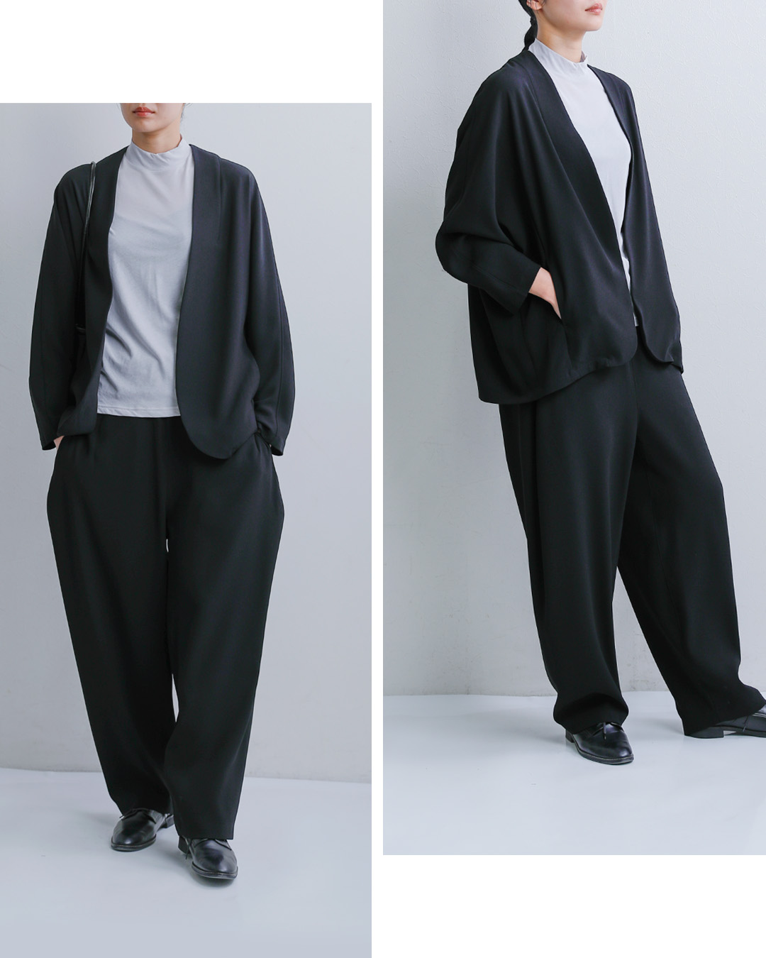 NO CONTROL AIR(ノーコントロールエアー)ライトクレープダブルクロス ワイドテーパード モモヤマパンツ nk-nc9843pf