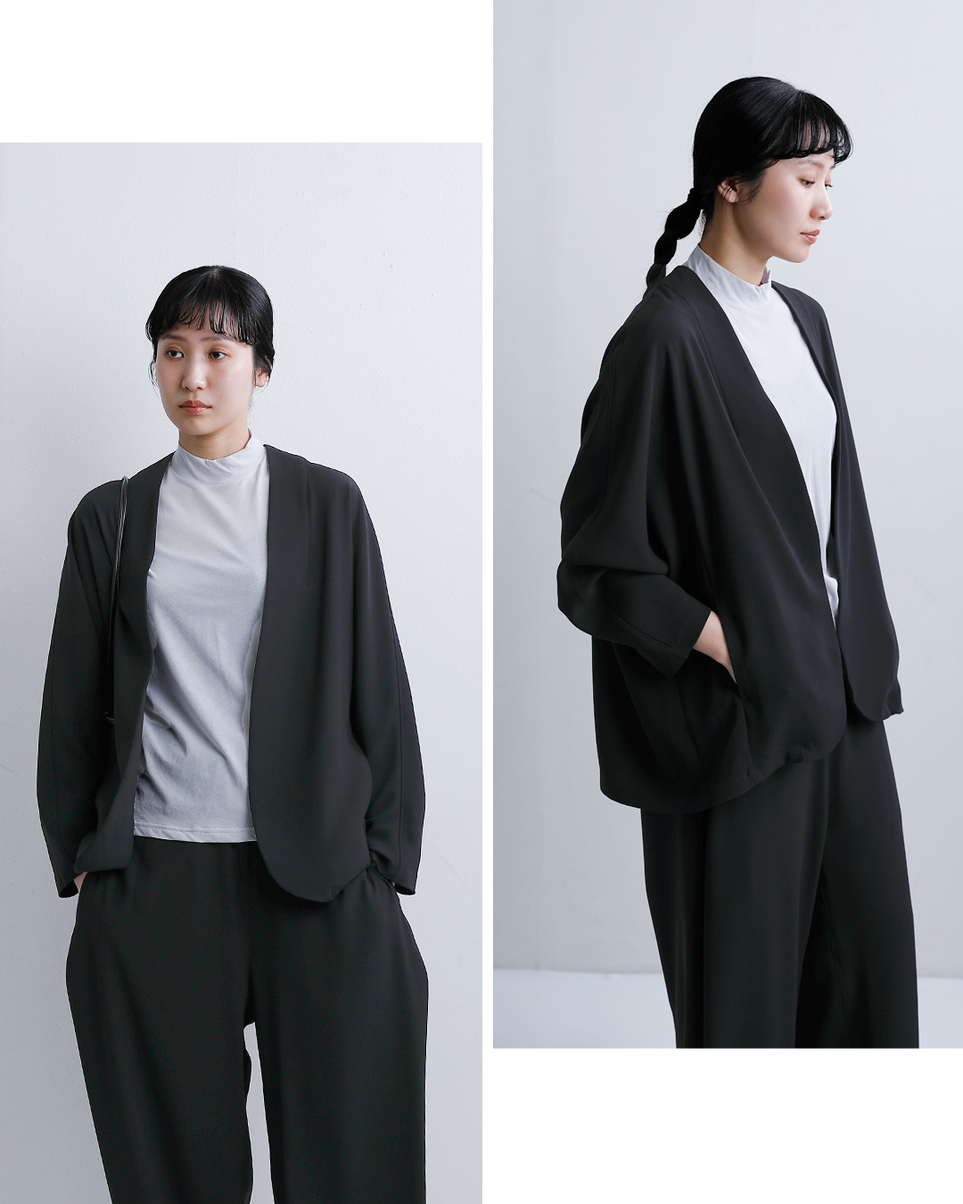 NO CONTROL AIR(ノーコントロールエアー)ライトクレープダブルクロス ドルマン ジャケット nk-nc9846jk