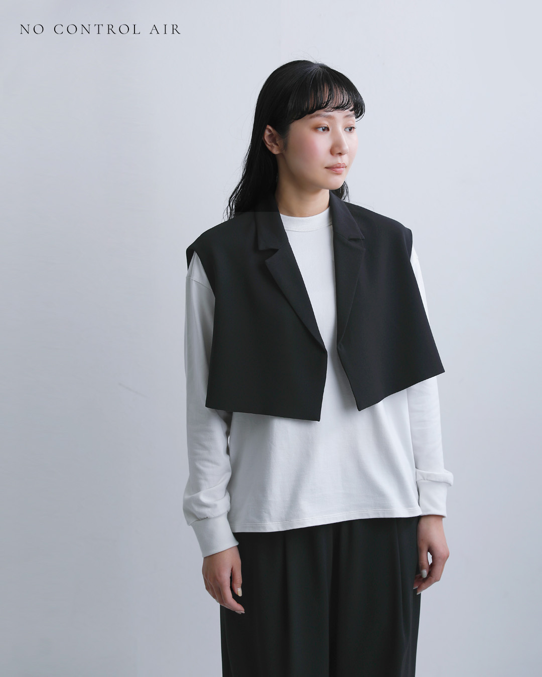 NO CONTROL AIR(ノーコントロールエアー)ライトクレープダブルクロス テーラードベスト nk-nc9849vt