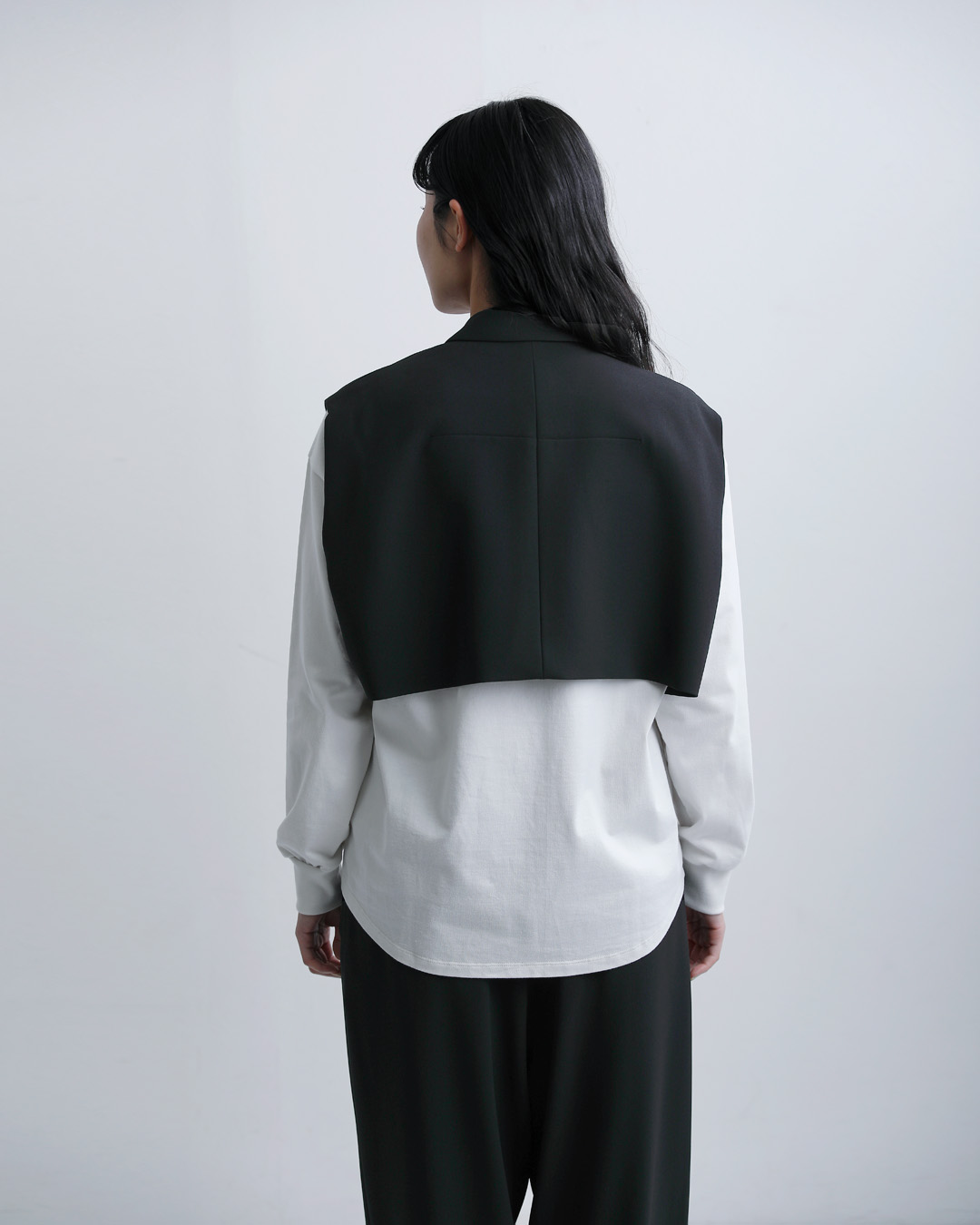 NO CONTROL AIR(ノーコントロールエアー)ライトクレープダブルクロス テーラードベスト nk-nc9849vt