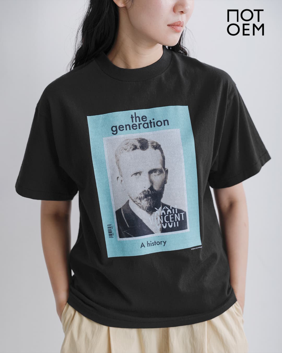 NOT OEM(ノットオーイーエム)コットン アート プリント Tシャツ not-106-107-108-111