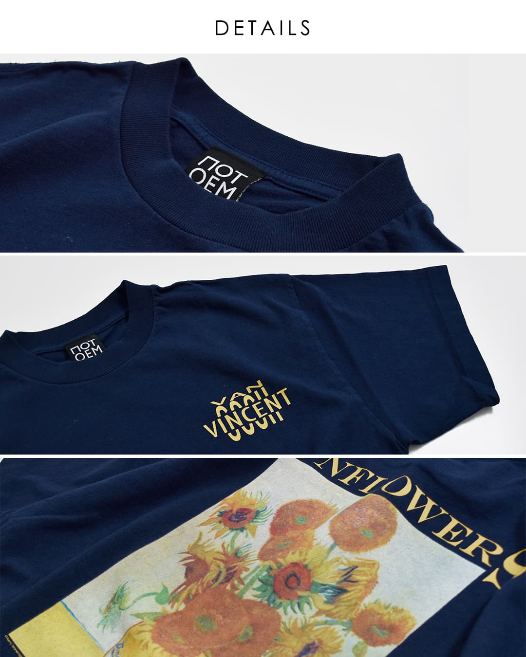 NOT OEM(ノットオーイーエム)コットン アート プリント Tシャツ not-106-107-108-111