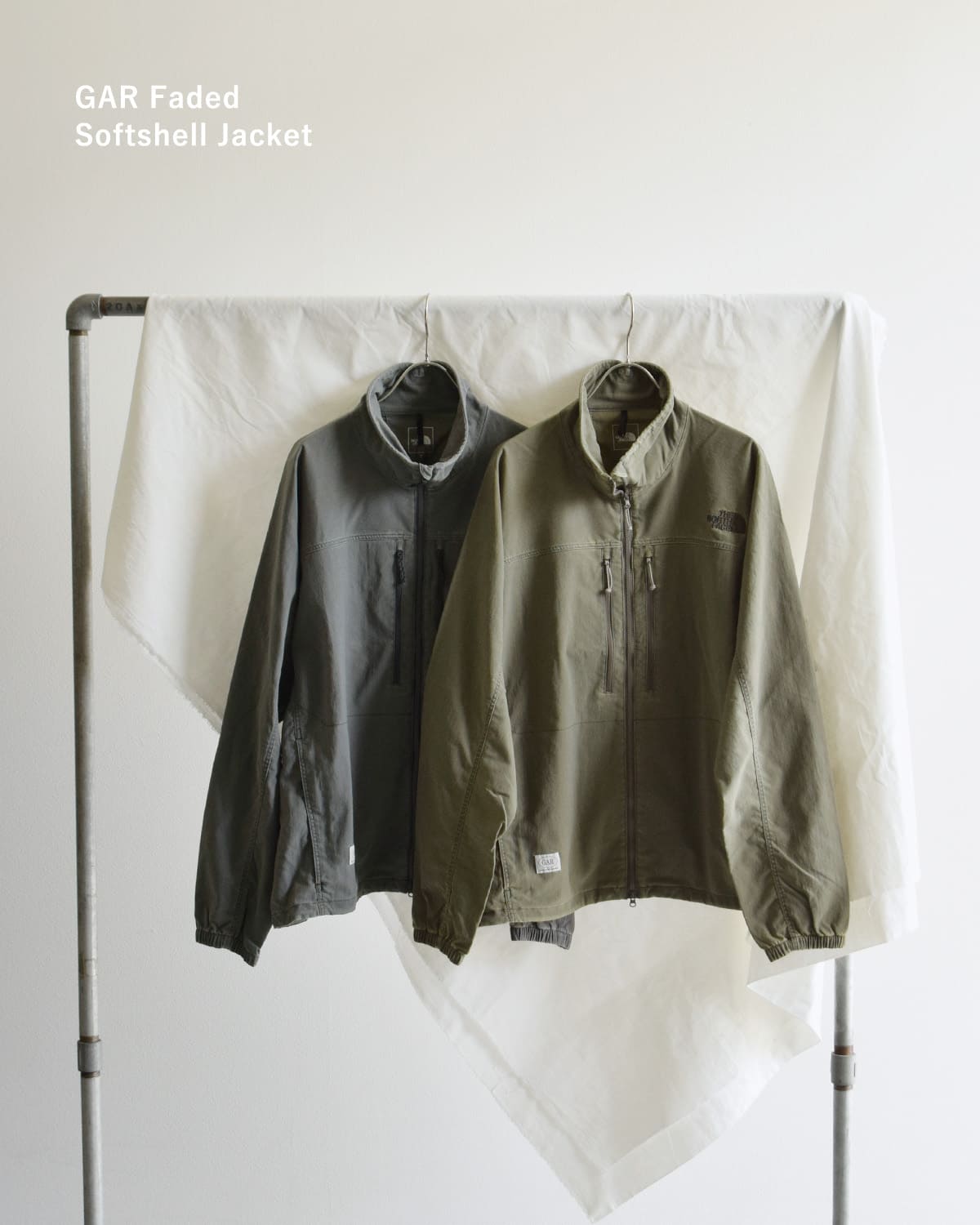 THE NORTH FACE撥水 ストレッチ GAR フェーデッド ソフトシェル ジャケット GAR Faded Softshell Jacket np22666