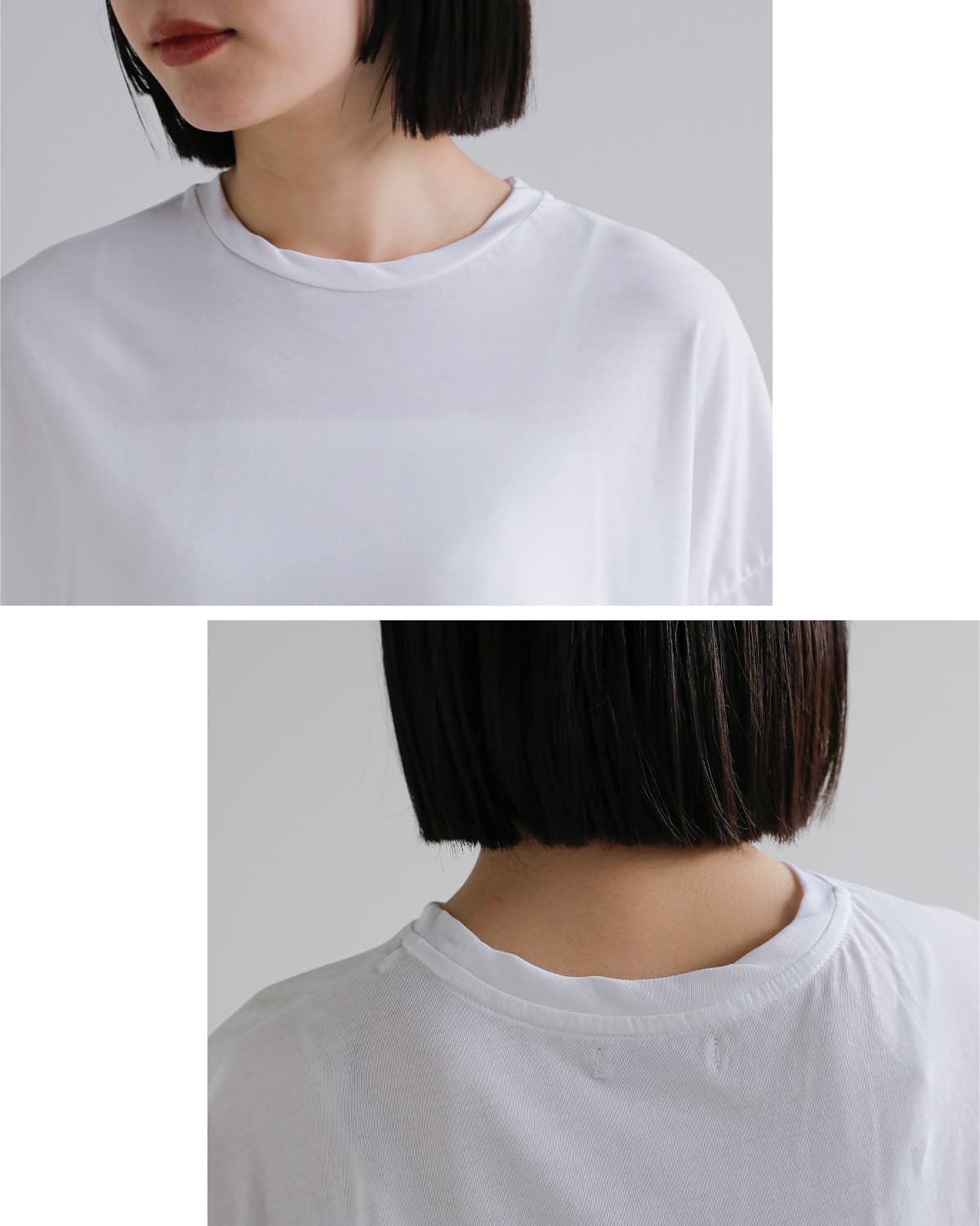 GREYCHORD(グレーコード)コットンクルーネック半袖カットソー  “ELSA” nrgc00106