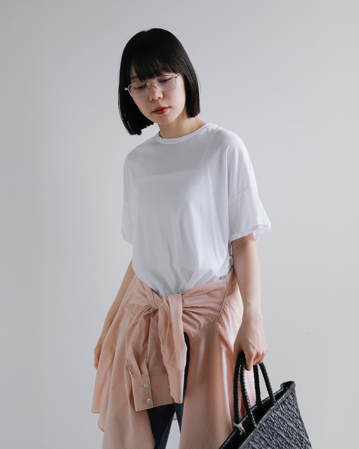 GREYCHORD(グレーコード)コットンクルーネック半袖カットソー  “ELSA” nrgc00106