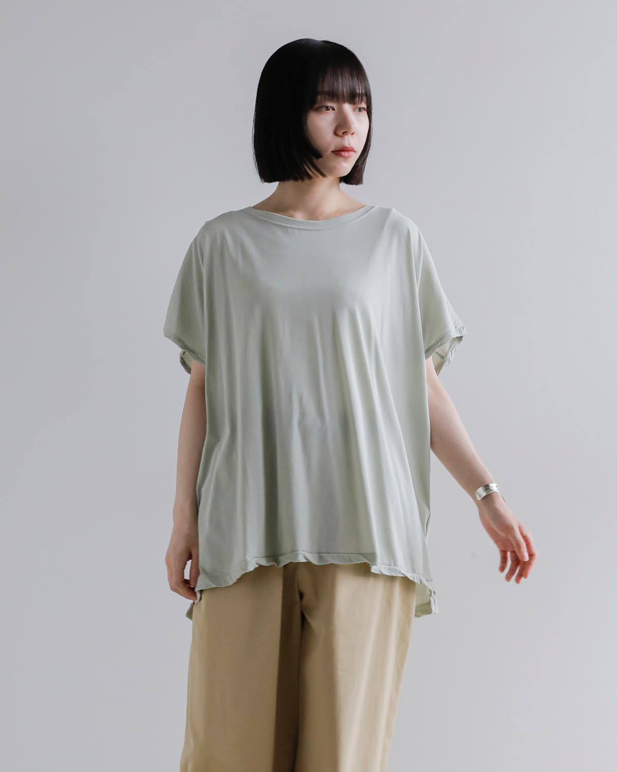 GREYCHORD(グレーコード)コットンクルーネックショートスリーブカットソー  “IVY” nrgc00306