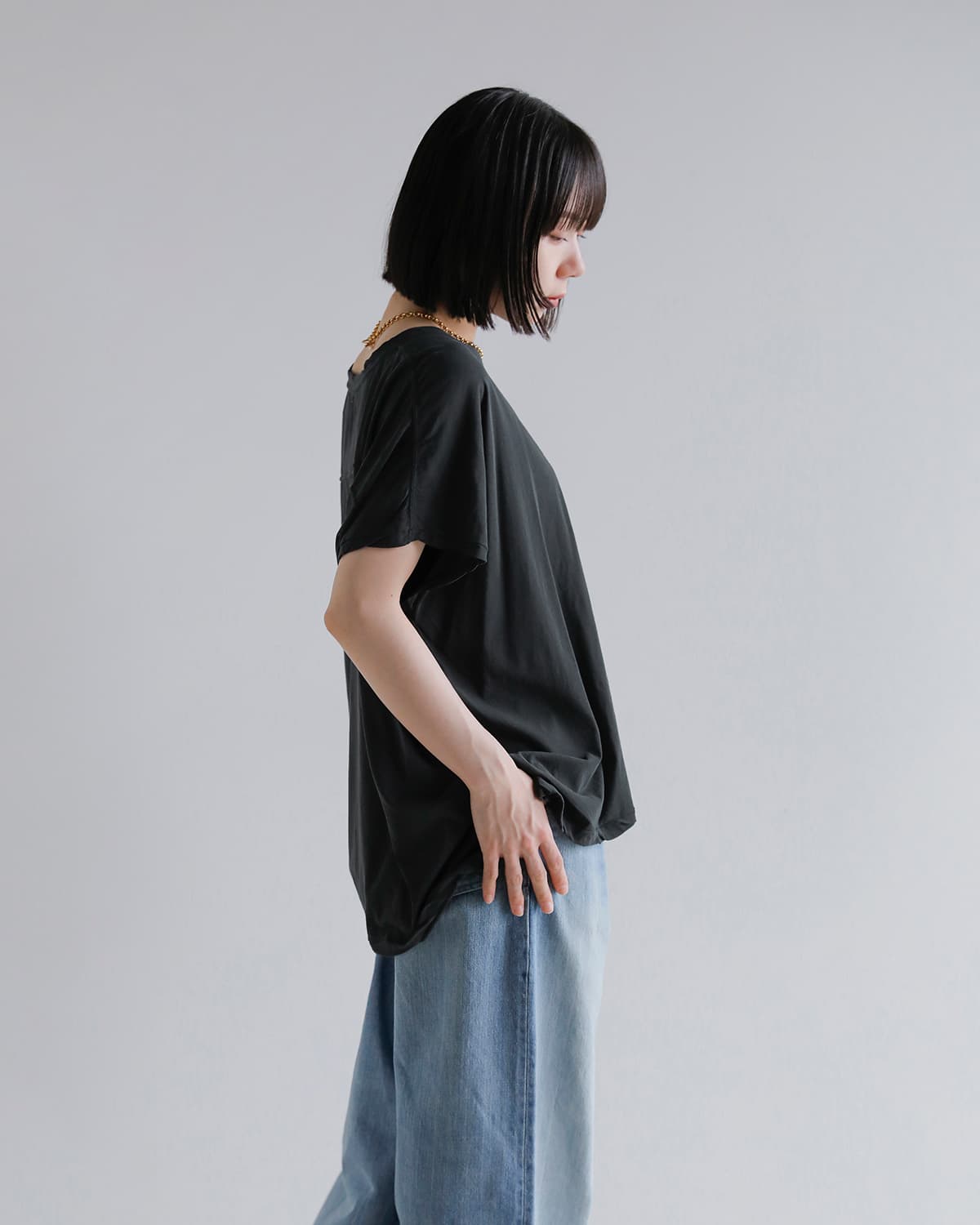 GREYCHORD(グレーコード)コットンクルーネックショートスリーブカットソー  “IVY” nrgc00306