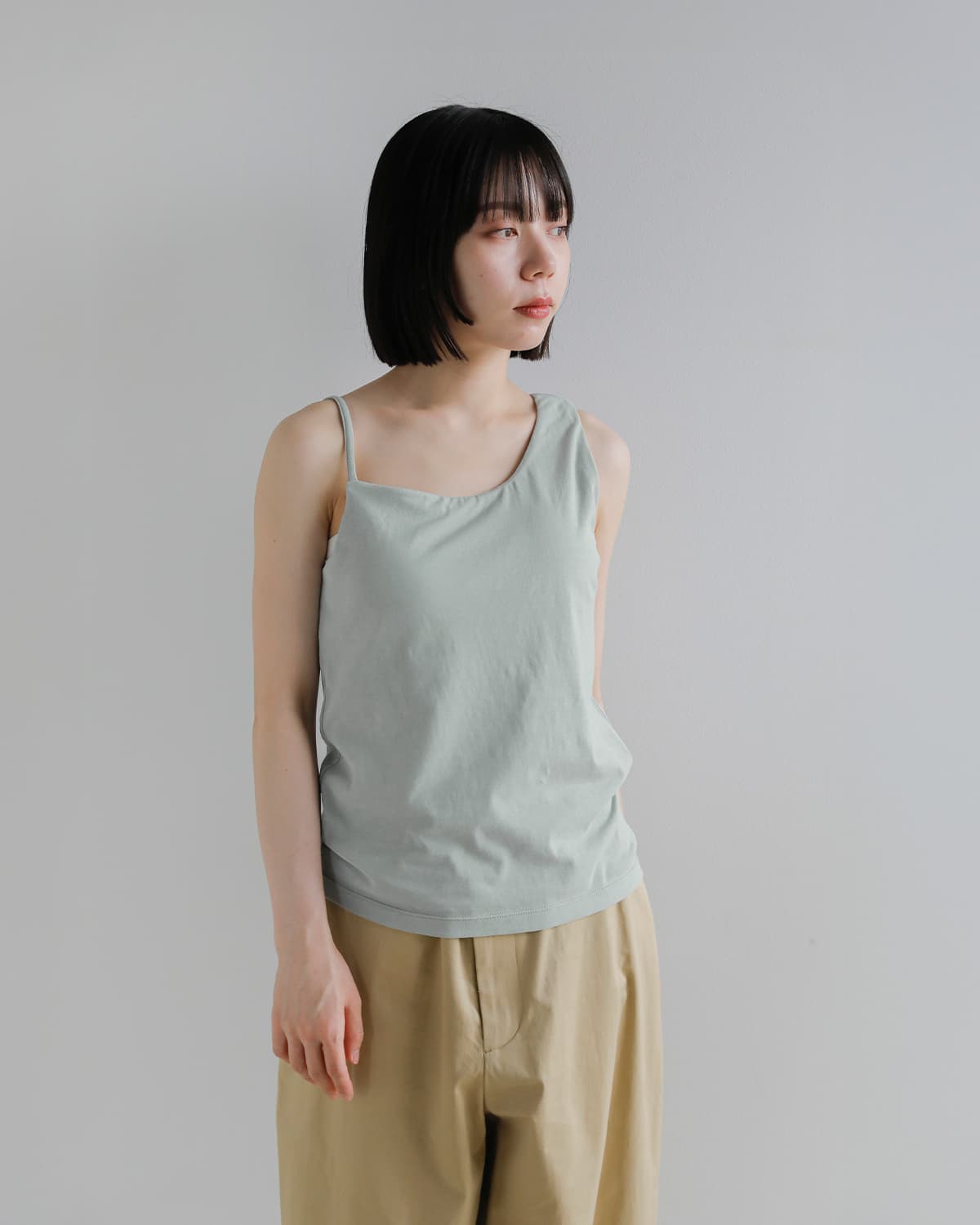 GREYCHORD(グレーコード)コットンアシンメトリー タンクトップ “EMI” nrgc01006