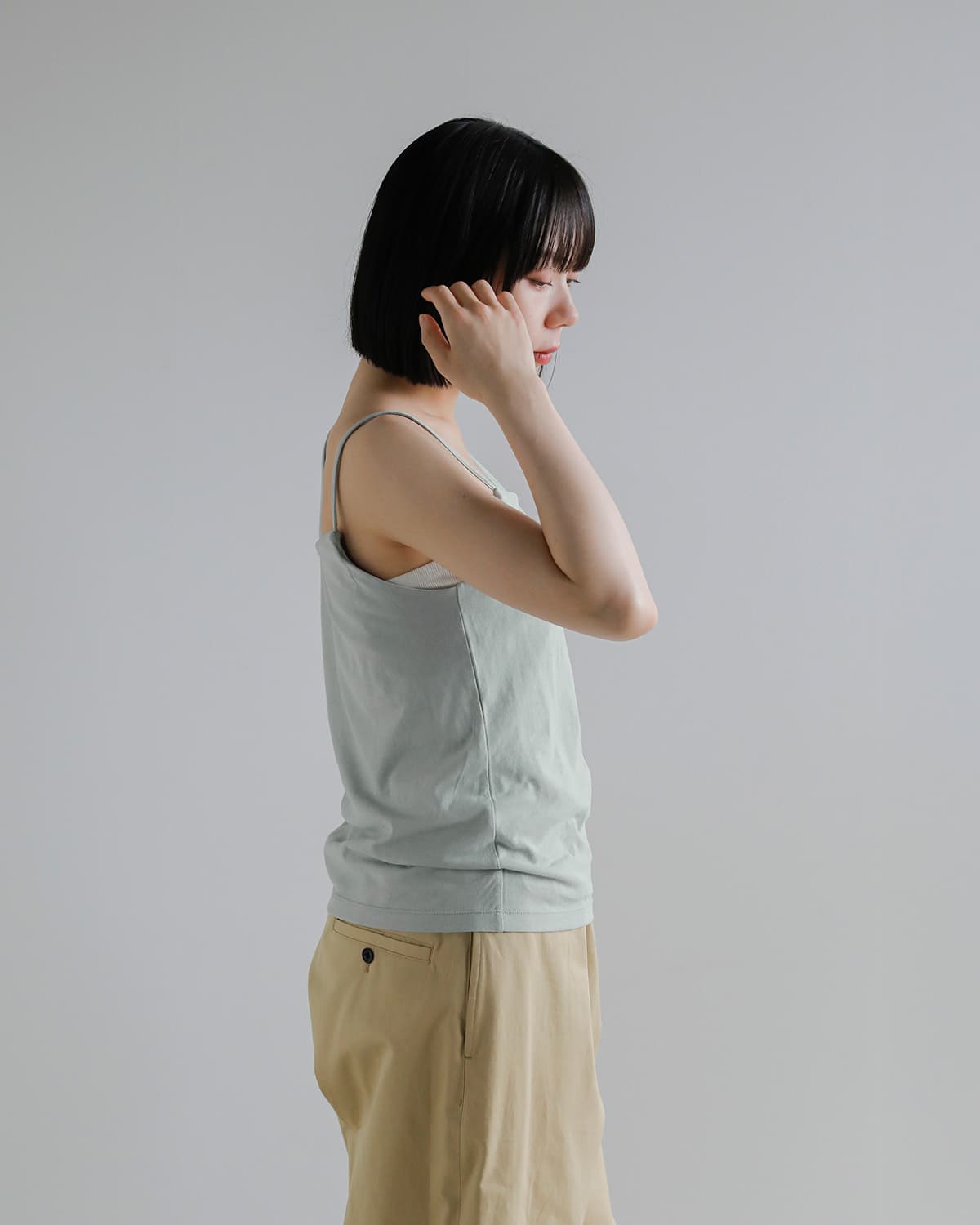 GREYCHORD(グレーコード)コットンアシンメトリー タンクトップ “EMI” nrgc01006