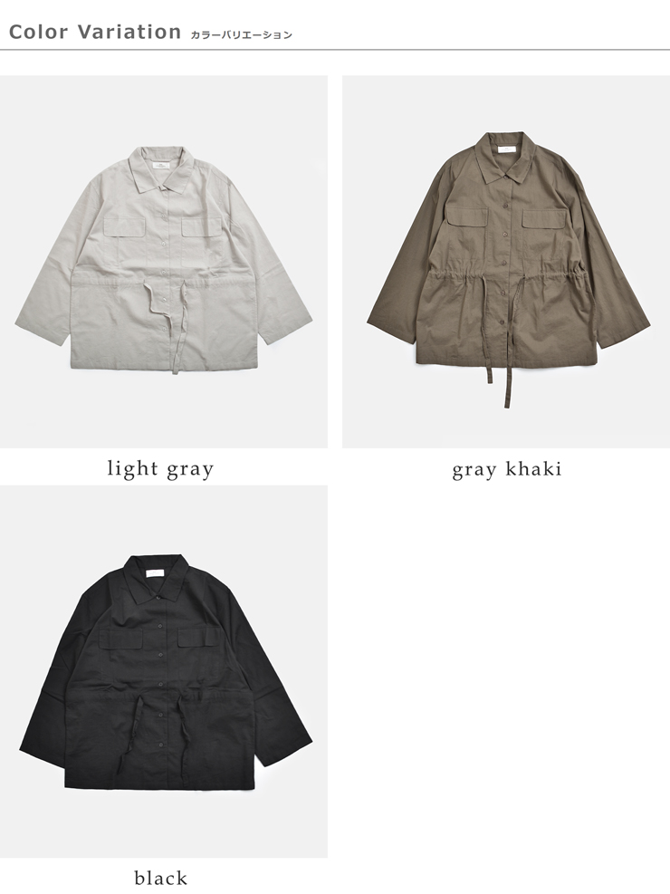 SOILコットンキャンブリック プレーン レギュラーカラー フラップポケット シャツ nsl26001