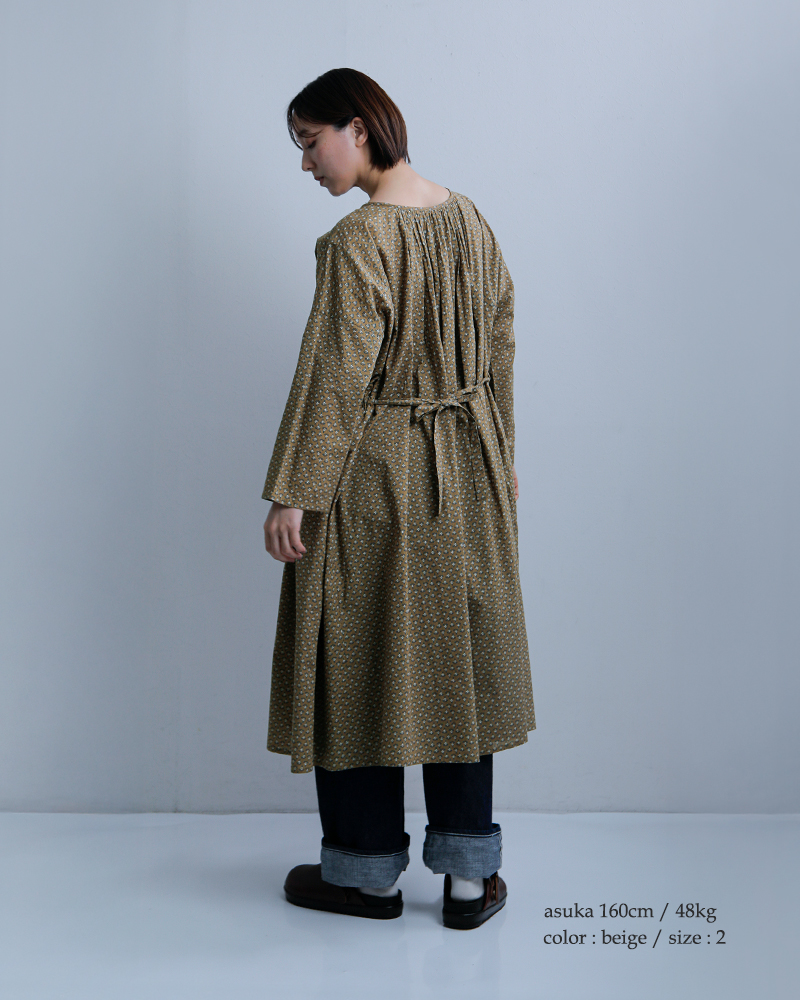 SOIL(ソイル)コットンボイルスモールフラワープリント2wayギャザースモックドレスnsl26033