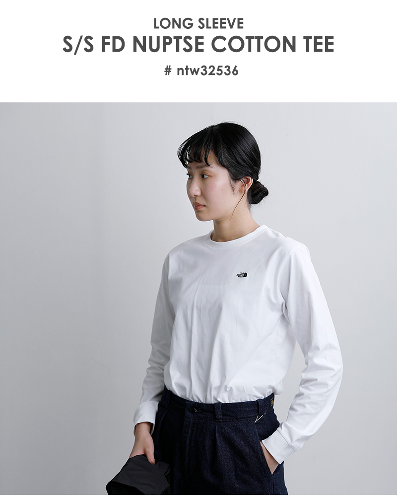 THE NORTH FACE(ノースフェイス)ロングスリーブフラッシュドライヌプシコットンTシャツL/SFDNuptseCottonTeentw32535