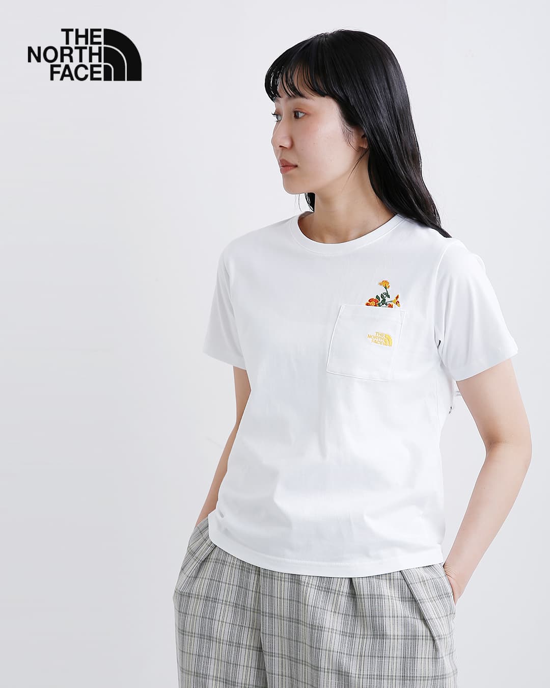 THE NORTH FACE(ノースフェイス)ショートスリーブ フラッシュドライ フラワーロゴ Tシャツ S/S FD Flower Logo Tee ntw32630