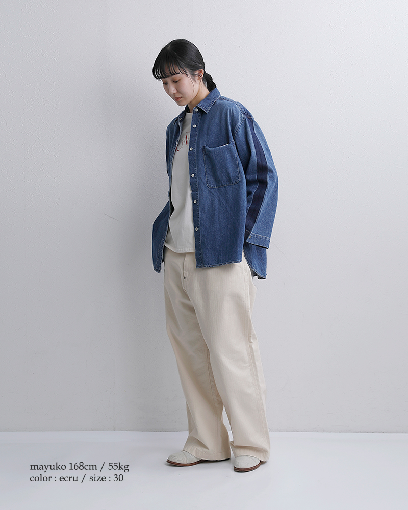 ordinaryfits(オーディナリーフィッツ)コットン ワイド デニム パンツ BELL PANTS 180-126