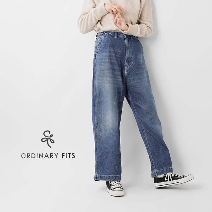 ordinaryfits(オーディナリーフィッツ)コットン ワイド デニム パンツ BELL PANTS 180-126
