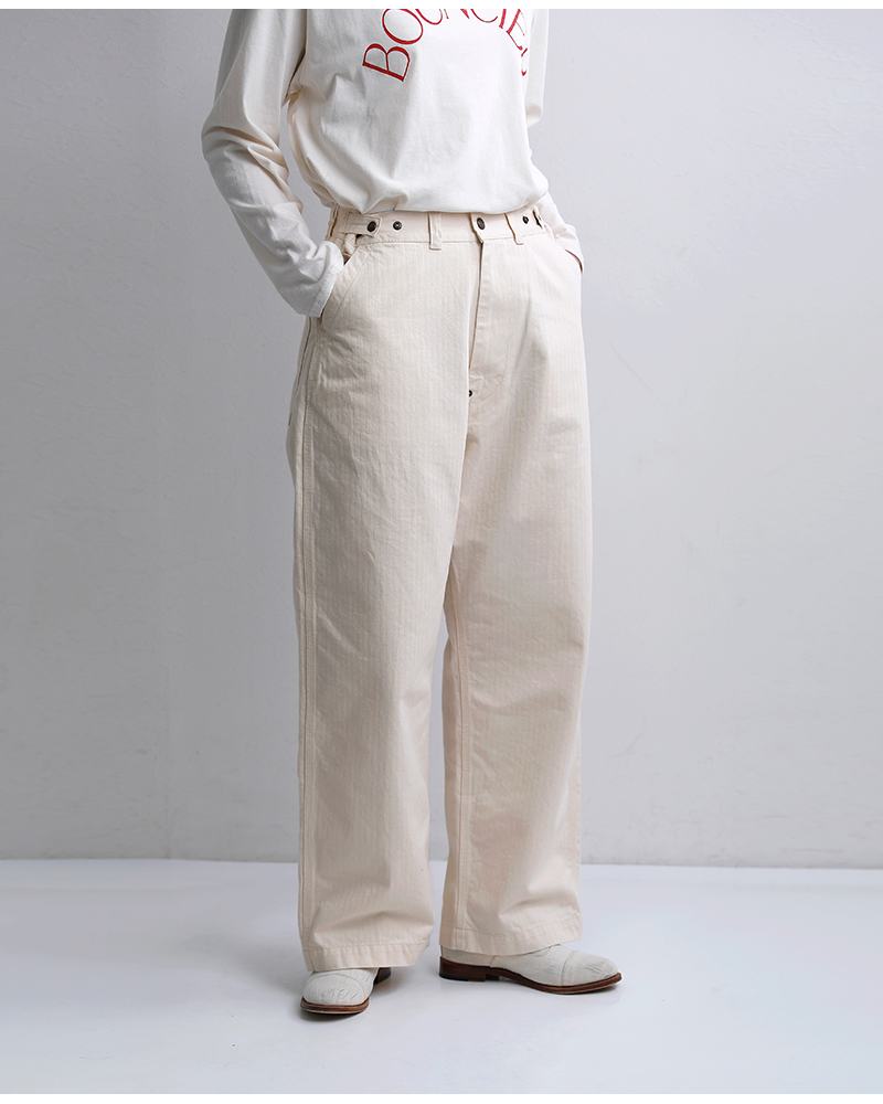 ordinaryfits(オーディナリーフィッツ)コットン ワイド デニム パンツ BELL PANTS 180-126