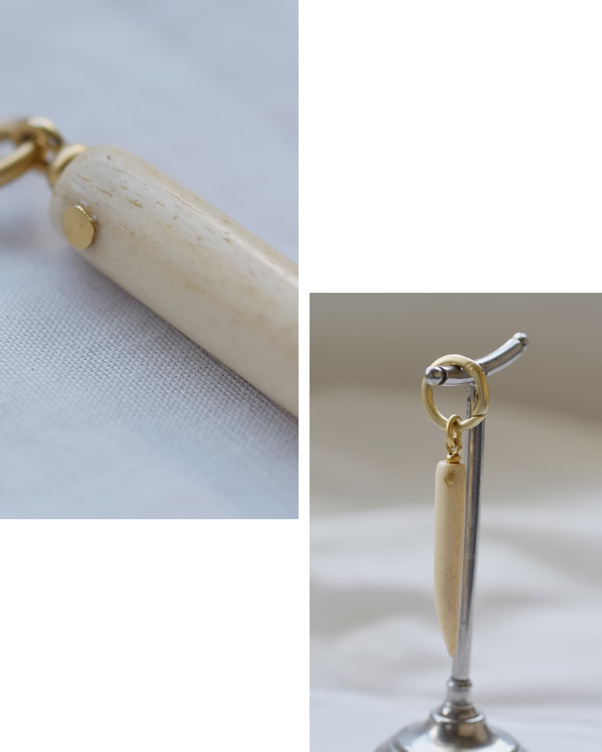 OCUCCI jewelry(オクチジュエリー)カラビナホーンゴールドマルチチャーム ojnl2612