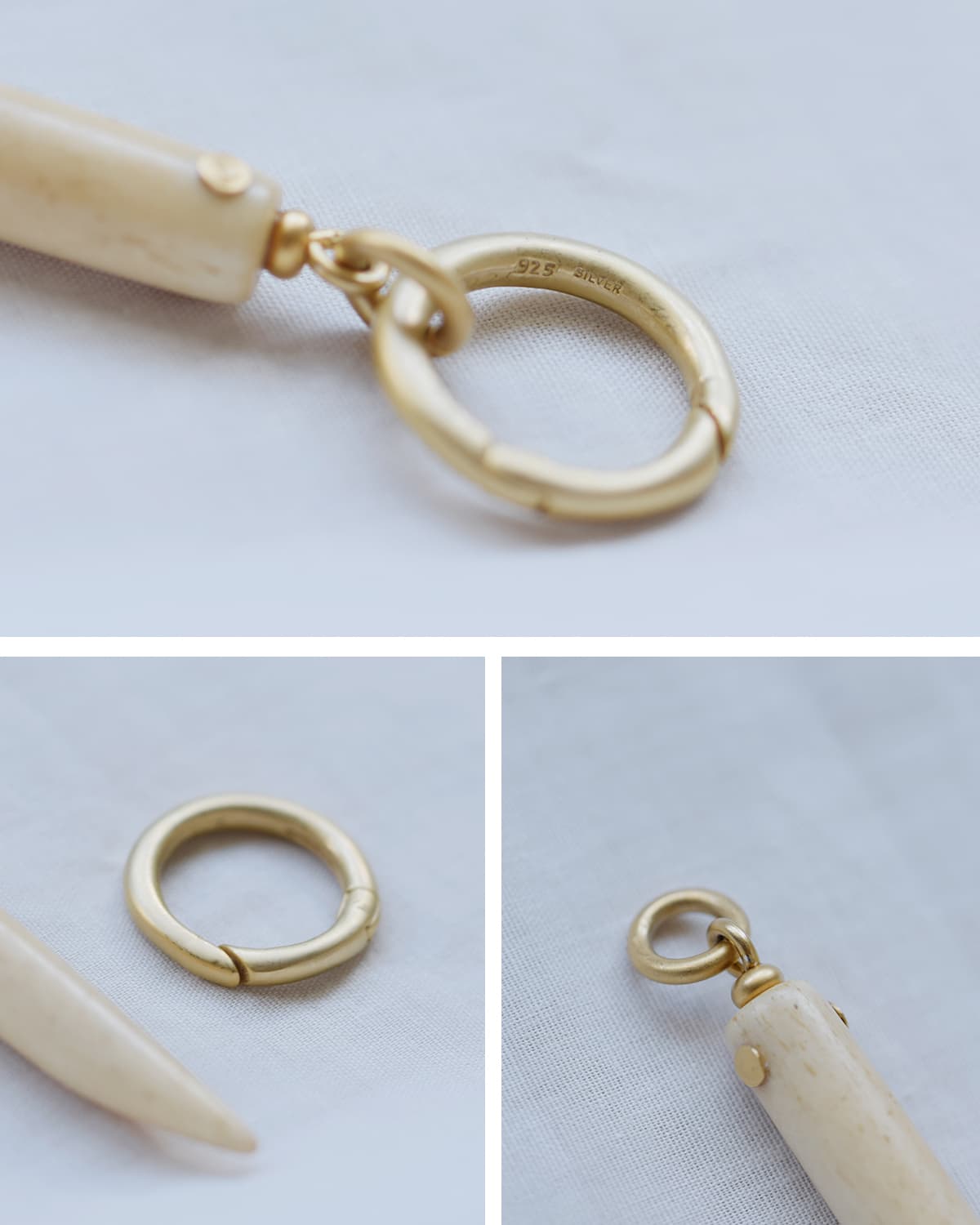 OCUCCI jewelry(オクチジュエリー)カラビナホーンゴールドマルチチャーム ojnl2612