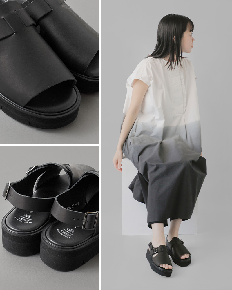 BEAUTIFUL SHOES(ビューティフルシューズ)ステアレザービブラムソールオープントゥサンダルopen-toe-sandals