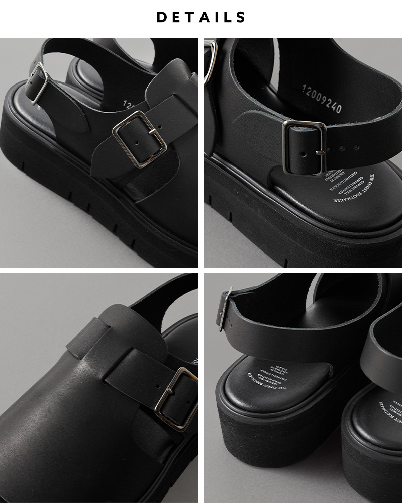 BEAUTIFUL SHOES(ビューティフルシューズ)ステアレザービブラムソールオープントゥサンダルopen-toe-sandals