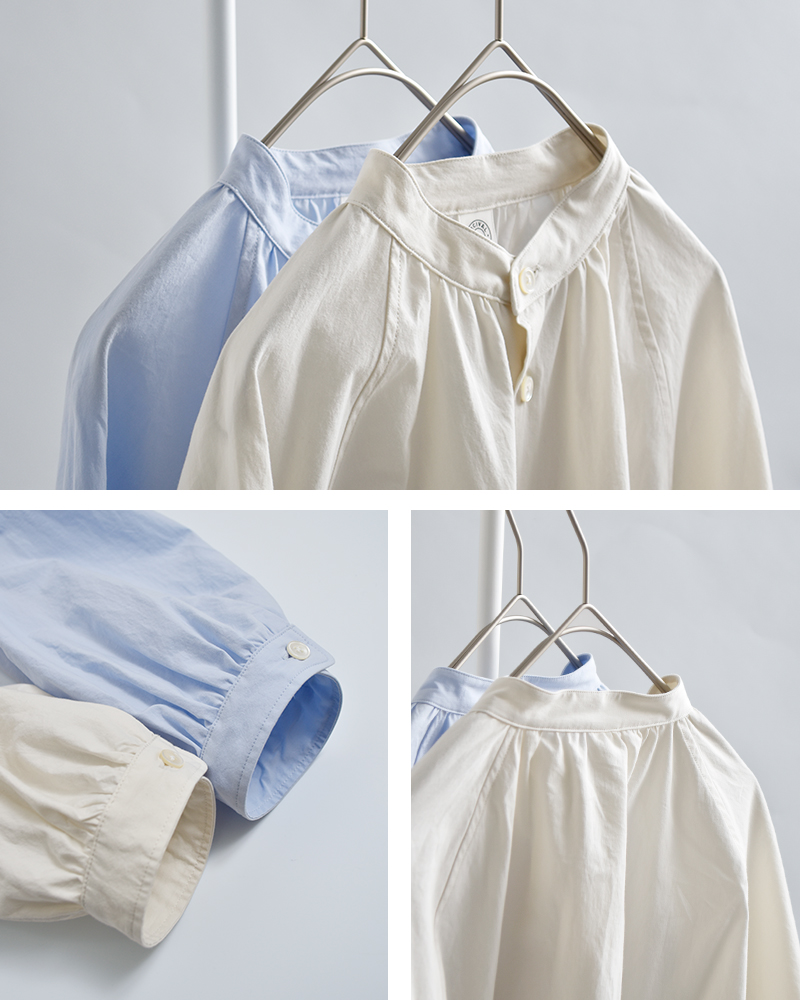 ORCIVAL(オーチバル・オーシバル)コットンタイプライターラグランバンドカラーシャツor-b0320otd